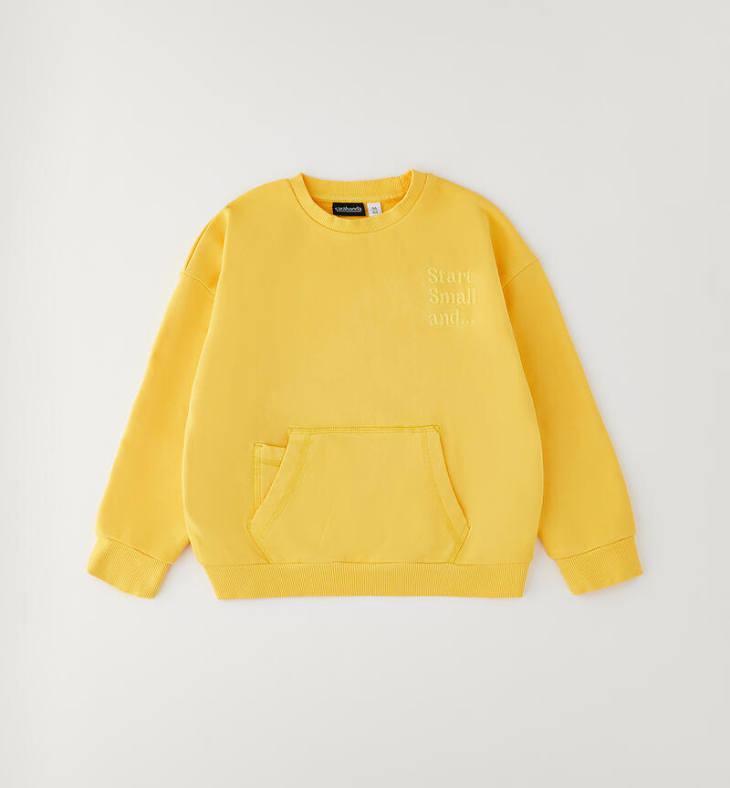 Felpa girocollo bambino GIALLO-1614