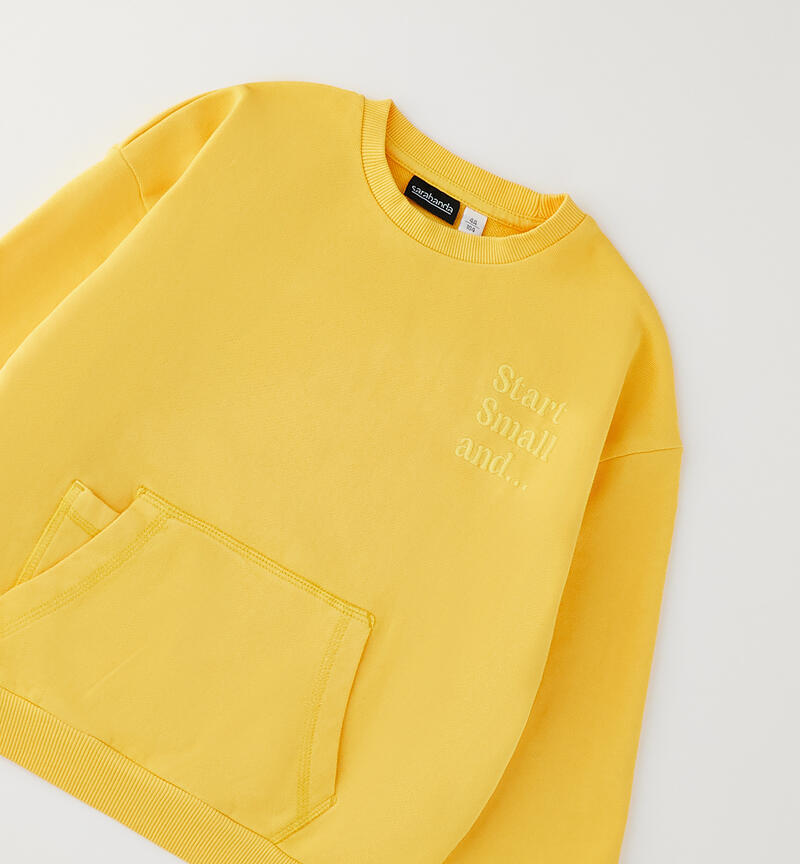 Felpa girocollo bambino GIALLO-1614