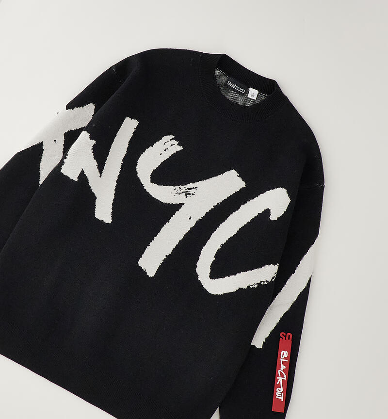 Boys' Crew Neck Sweatshirt NERO-0658