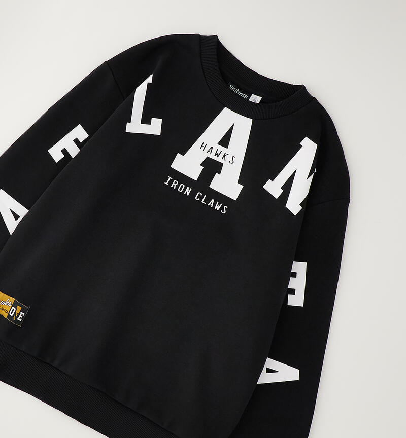 Crewneck sweatshirt for boys NERO-0658