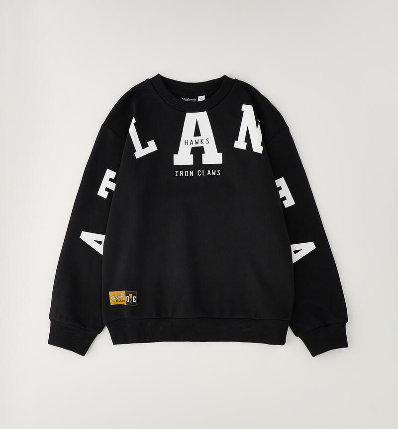 Crewneck sweatshirt for boys NERO-0658