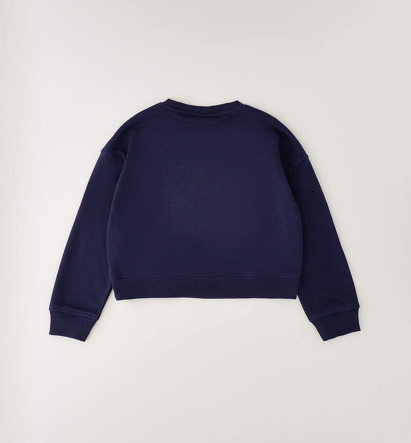 Girl's crewneck sweatshirt NAVY-3854