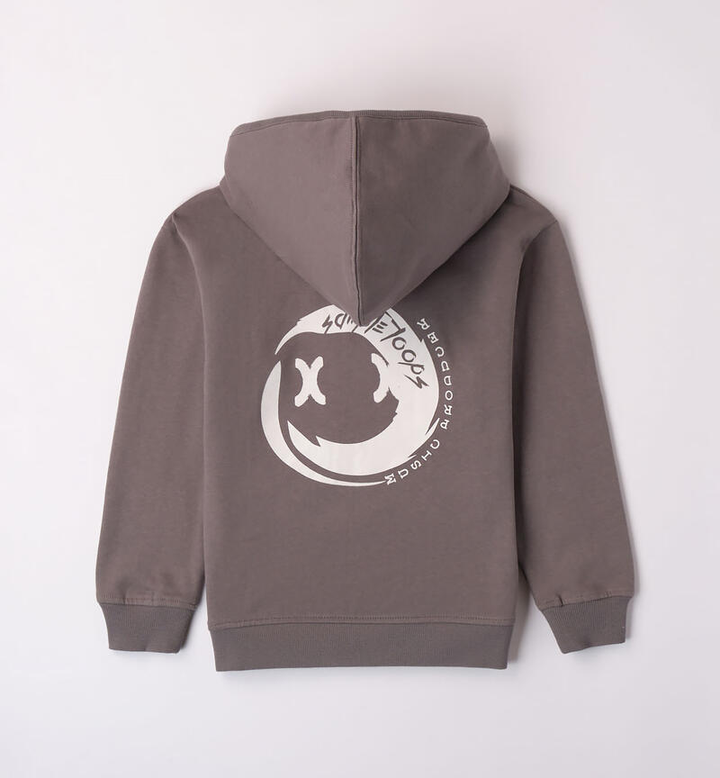 Sarabanda grey sweatshirt for boys from 8 to 16 years GRIGIO SCURO-0564