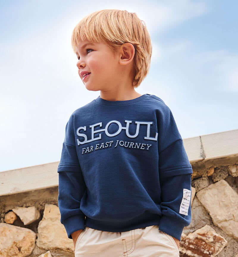 Children's cotton sweatshirt BLU-3656