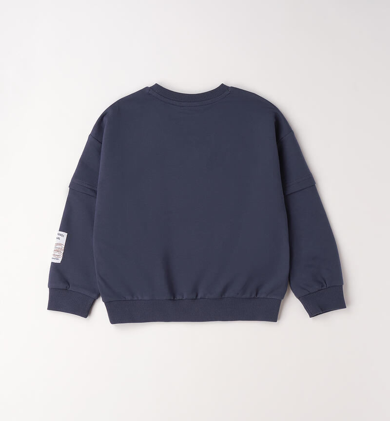 Felpa in cotone bambino BLU-3656