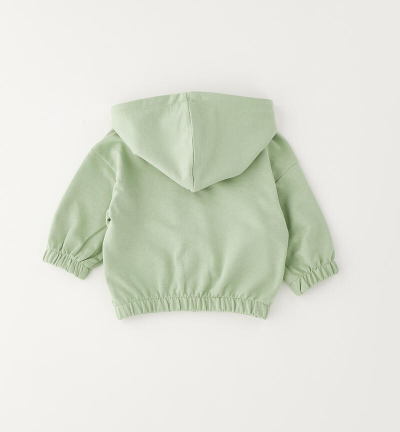 Felpa Minibanda neonato VERDE SALVIA-5416