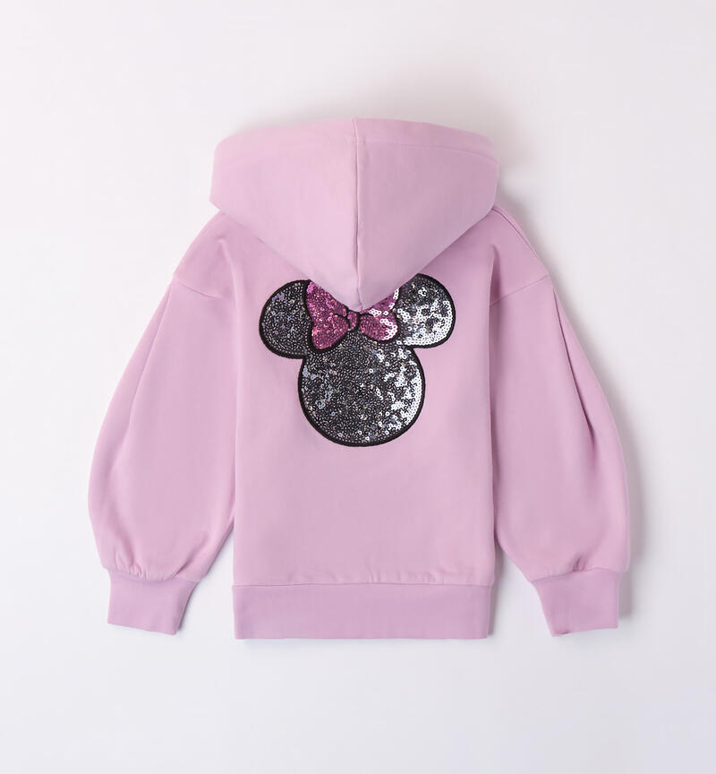 Felpa Minnie con cappuccio per bambina da 3 a 8 anni Sarabanda ORCHIDEA-3322