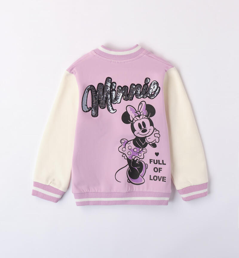 Felpa Minnie per bambina da 3 a 8 anni Sarabanda ORCHIDEA-3322