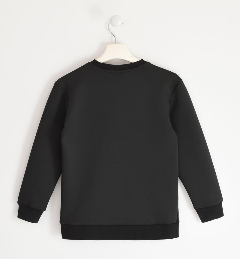 Sarabanda boy's neoprene sweatshirt from 8 to 16 years NERO-0658