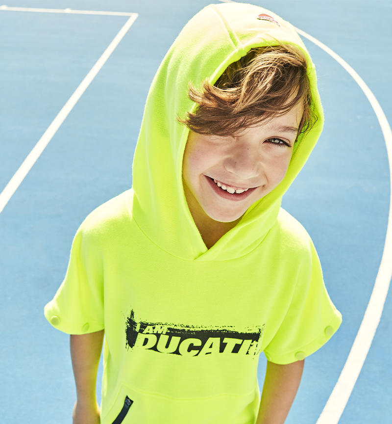 Ducati oversized sweatshirt for boys from 3 to 16 years GREEN ACID-5841