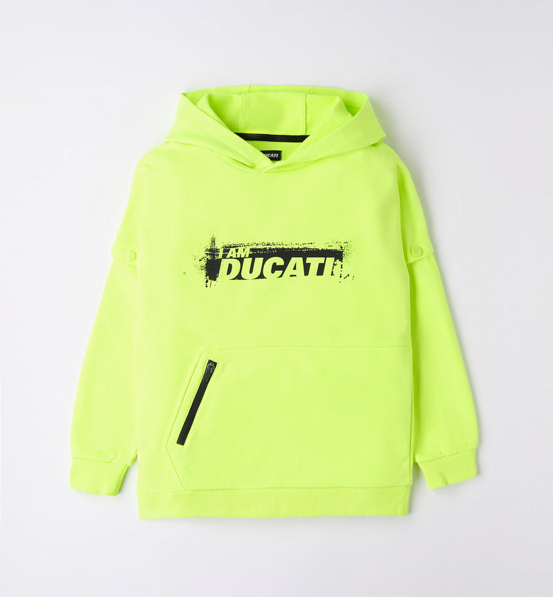 Ducati oversized sweatshirt for boys from 3 to 16 years GREEN ACID-5841