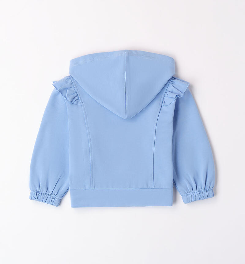 Girls' hooded sweatshirt AZZURRO-3624