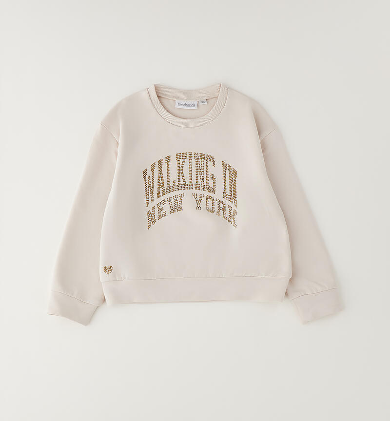 Sweatshirt for girls CRYSTAL GRAY-2911