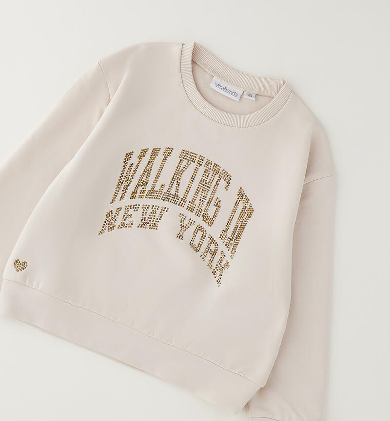 Sweatshirt for girls CRYSTAL GRAY-2911