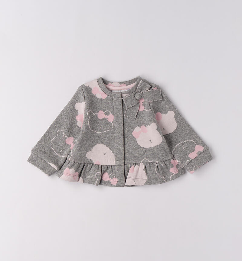 Felpa per bimba GRIGIO MELANGE-8992