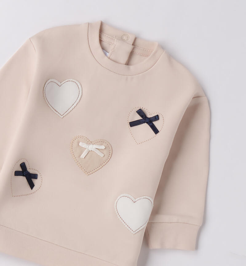 Sweatshirt for baby girl CRYSTAL GRAY-2911