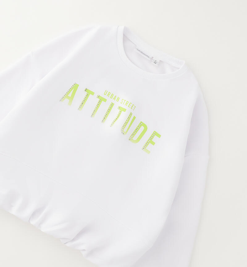 Sarabanda Girls' Sweatshirt BIANCO-0113