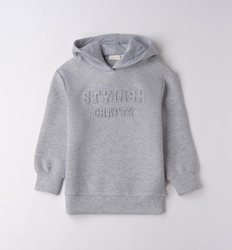 Felpa per ragazza Sarabanda GRIGIO MELANGE-8992