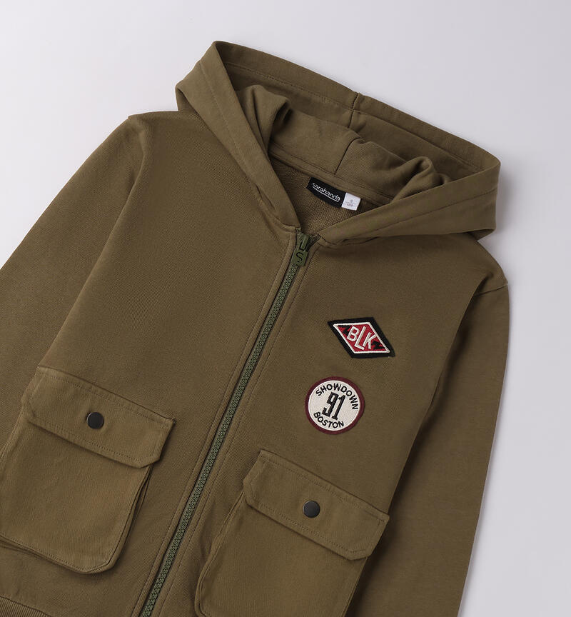 Sweatshirt for boys VERDE MILITARE-5554