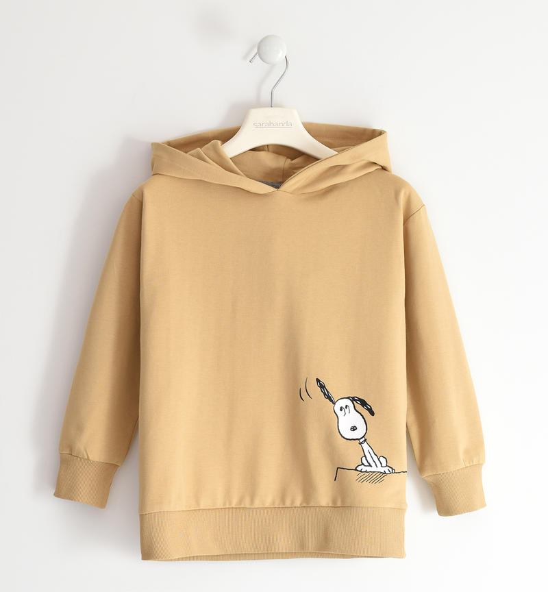 Felpa ragazza con cappuccio Snoopy da 8 a 16 anni Sarabanda BEIGE-0732