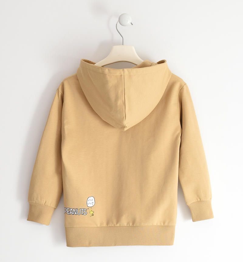 Felpa ragazza con cappuccio Snoopy da 8 a 16 anni Sarabanda BEIGE-0732