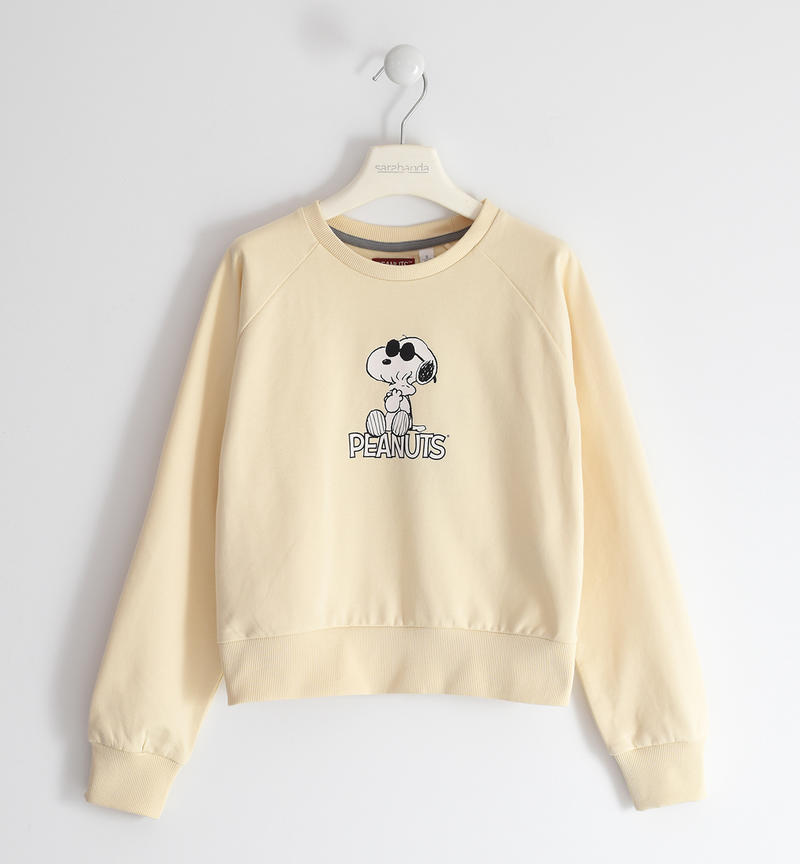 Felpa ragazza Peanuts da 8 a 16 anni Sarabanda GESSO-0214