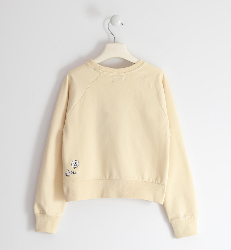 Felpa ragazza Peanuts da 8 a 16 anni Sarabanda GESSO-0214