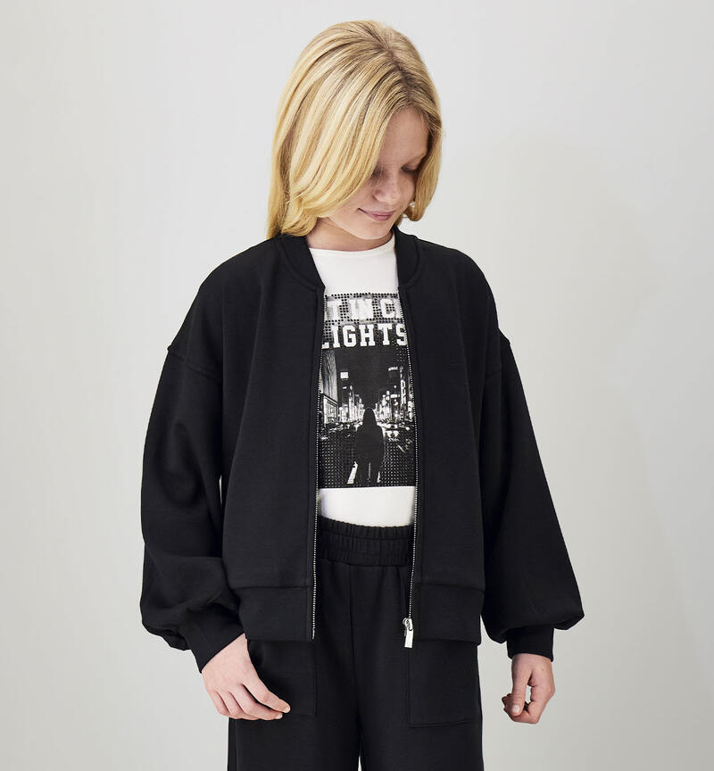 Sarabanda girl's sweatshirt NERO-0658