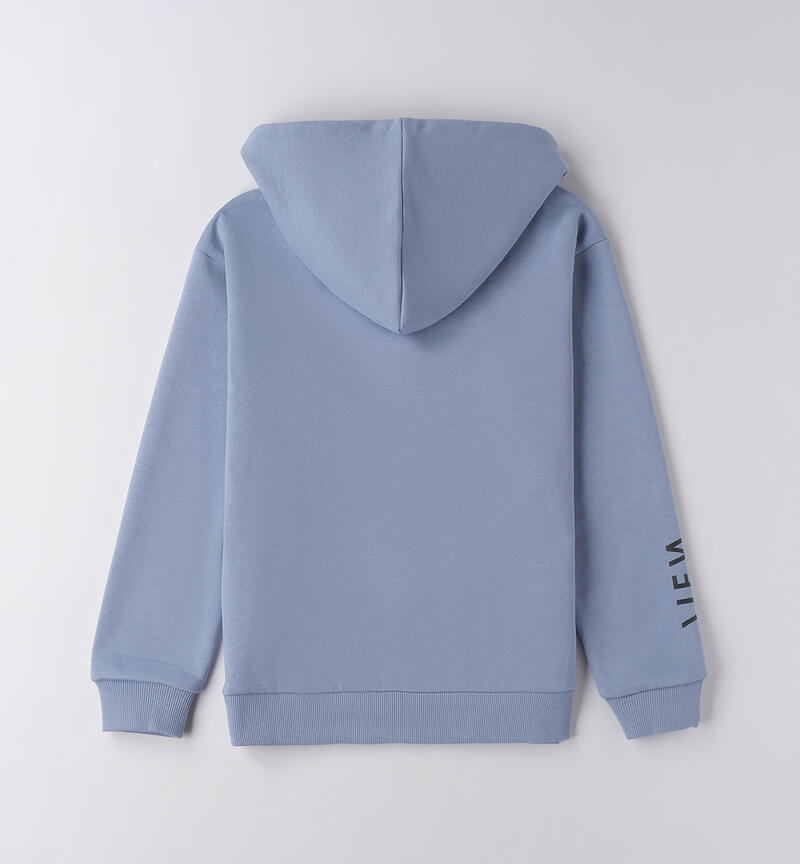 Felpa ragazzo con cappuccio AZZURRO-3814
