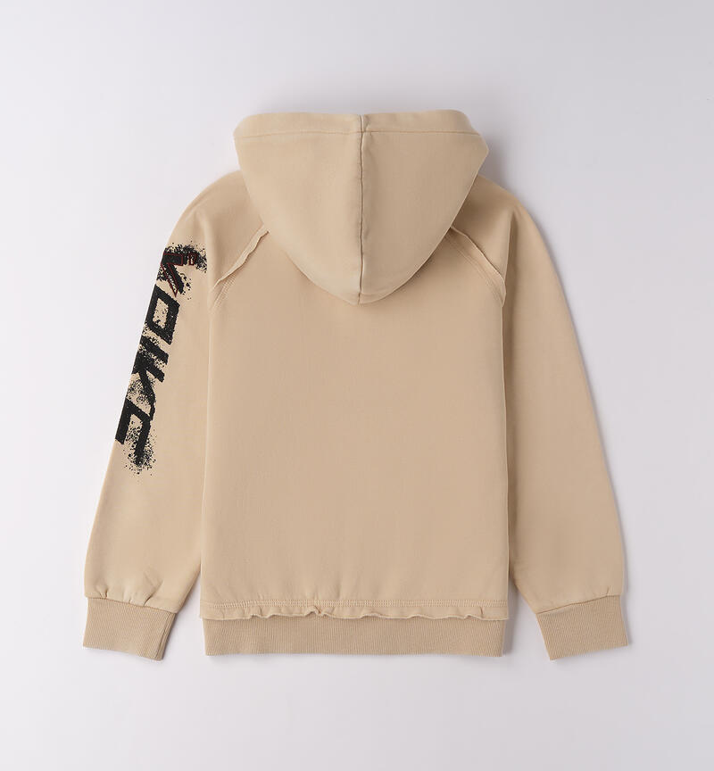 Hooded sweatshirt for boys BEIGE-0471