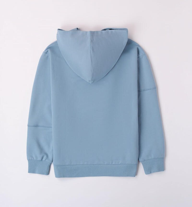 Sarabanda light blue sweatshirt for boys from 8 to 16 years AZZURRO-3873