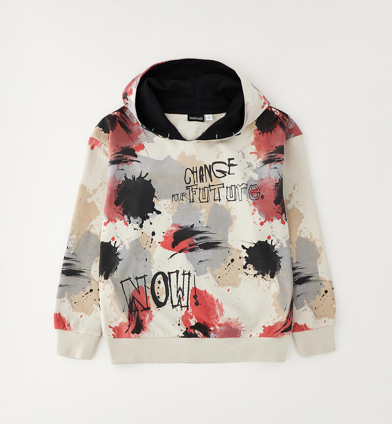 Boy's hoodie ECRU'-MULTICOLOR-6BZL