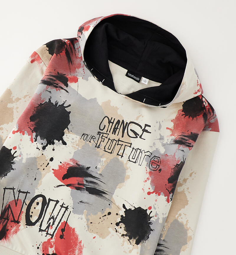 Boy's hoodie ECRU'-MULTICOLOR-6BZL