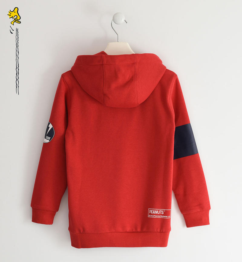 Felpa ragazzo Peanuts da 8 a 16 anni Sarabanda ROSSO-2253