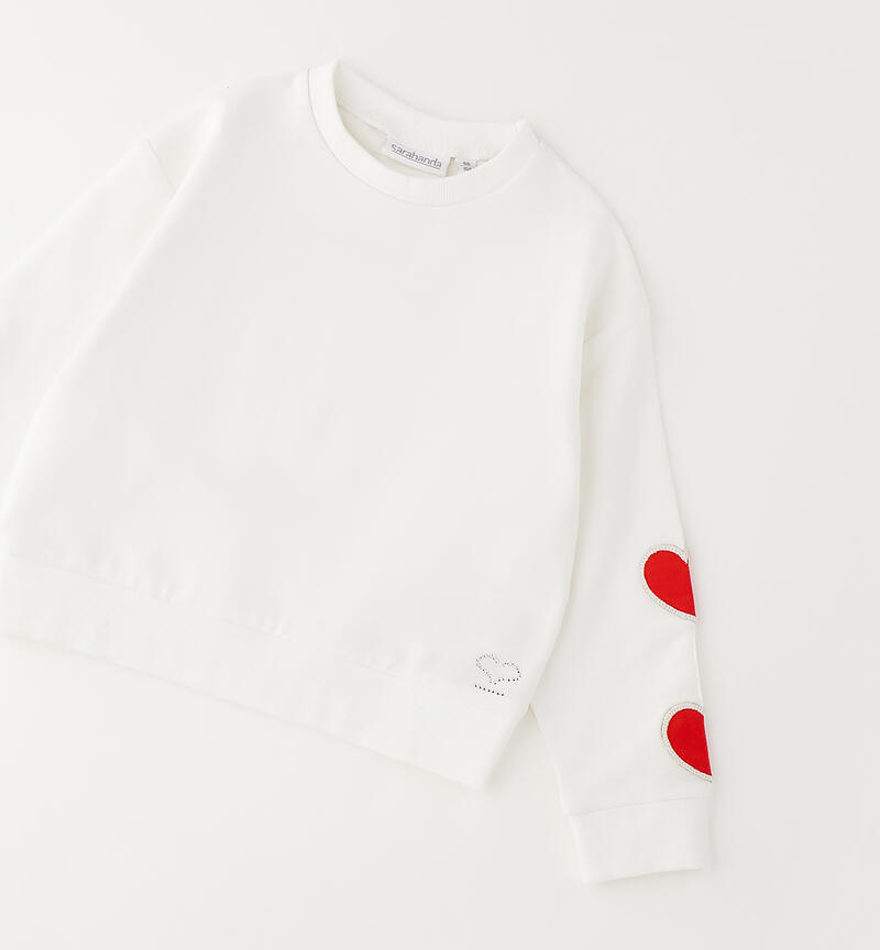 Felpa Sarabanda bambina BIANCO-0113