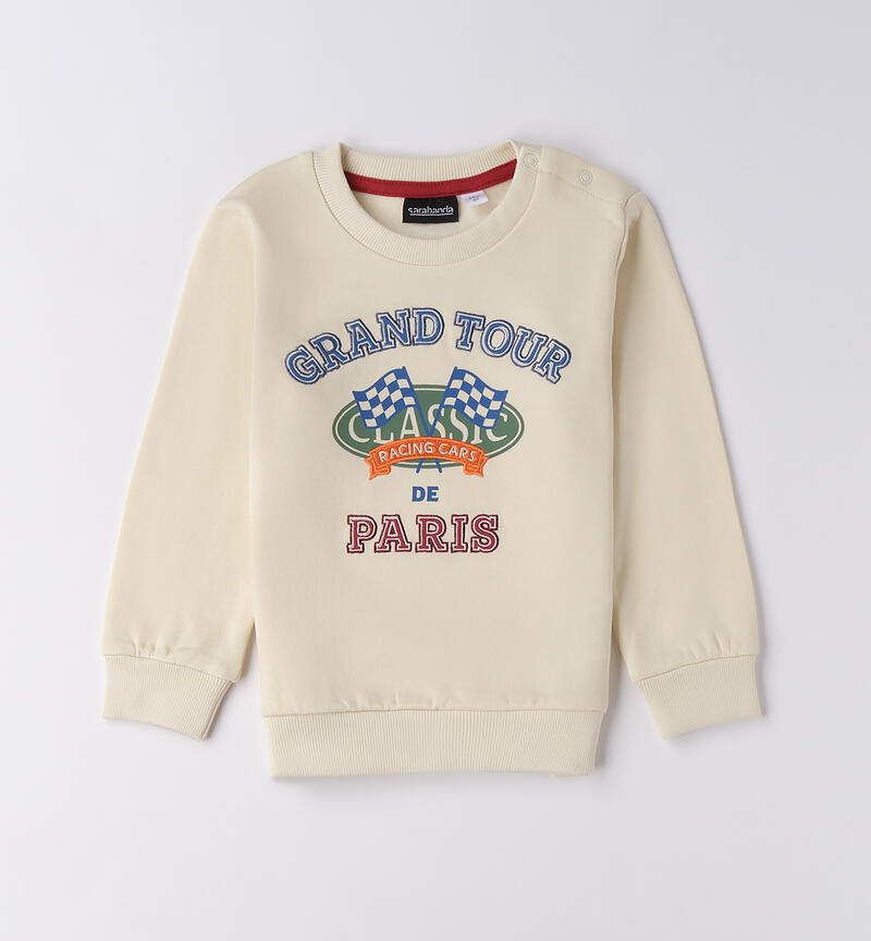 Sarabanda sweatshirt for boys ECRU-0124