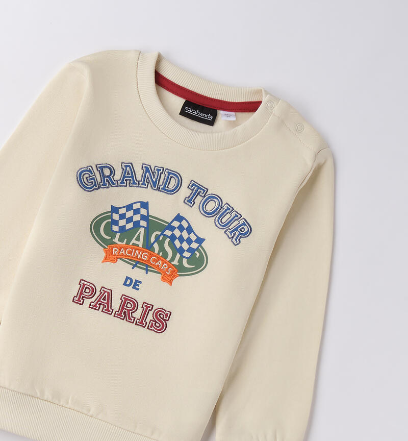 Sarabanda sweatshirt for boys ECRU-0124
