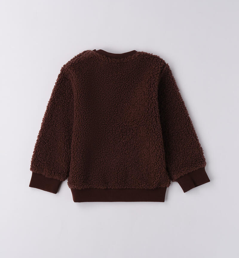 Felpa teddy bambino MARRONE-1243