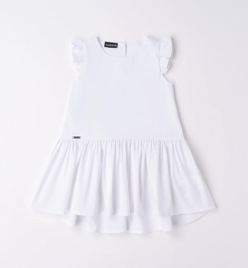 Sarabanda cool dress for girls from 9 months to 8 years BIANCO-0113