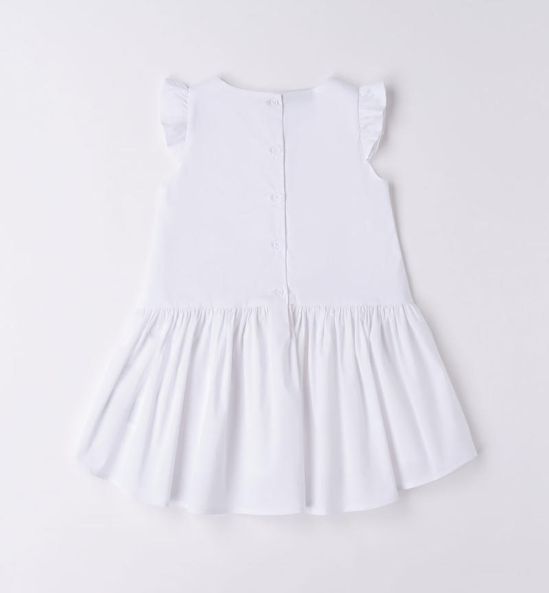 Sarabanda cool dress for girls from 9 months to 8 years BIANCO-0113