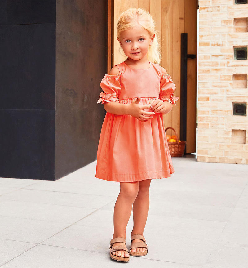 Sarabanda cool dress for girls from 9 months to 8 years MANDARINO-2132