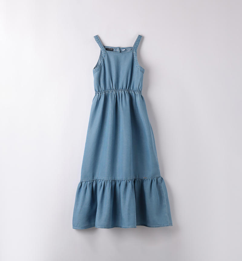 Sarabanda cool dress for girls from 8 to 16 years BLU CHIARO LAVATO-7310
