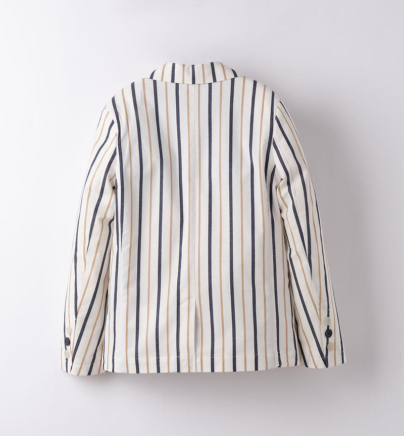 Boys' striped jacket ECRU'-0441