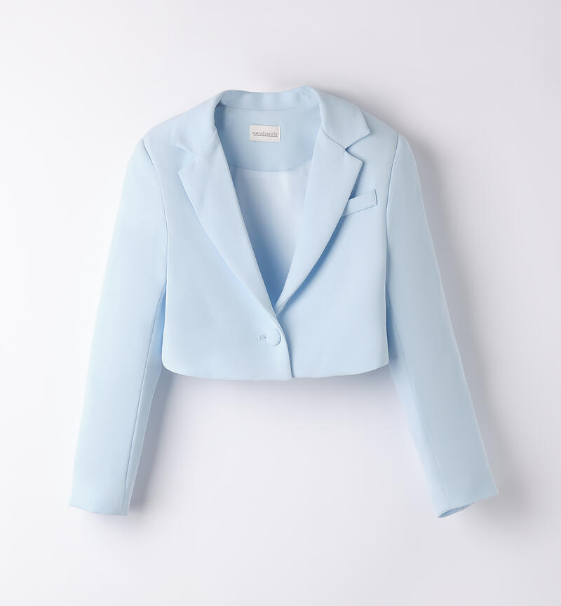 Giacca bambina cerimonia LIGHT BLUE-3881
