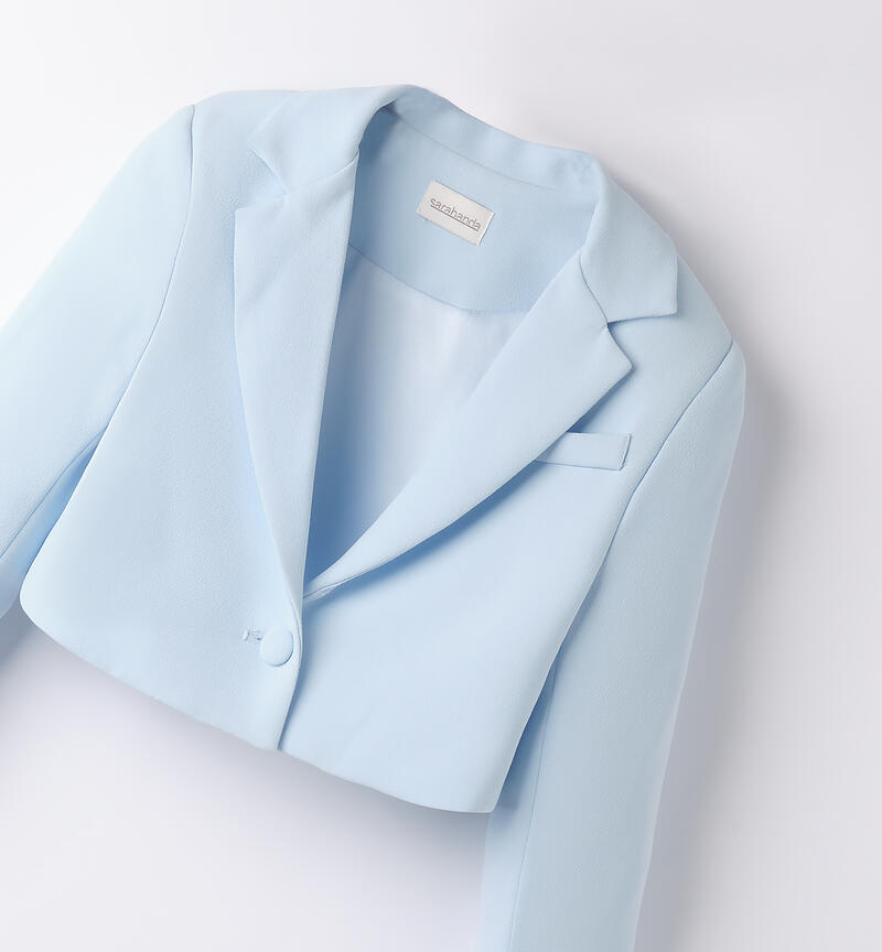 Giacca bambina cerimonia LIGHT BLUE-3881
