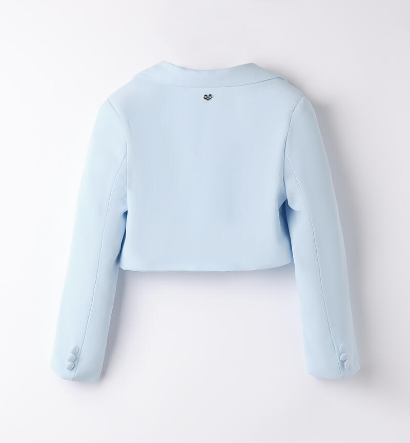 Giacca bambina cerimonia LIGHT BLUE-3881