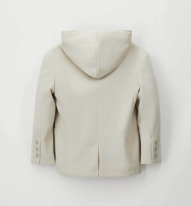 Giacca con cappuccio ragazzo BEIGE-0435