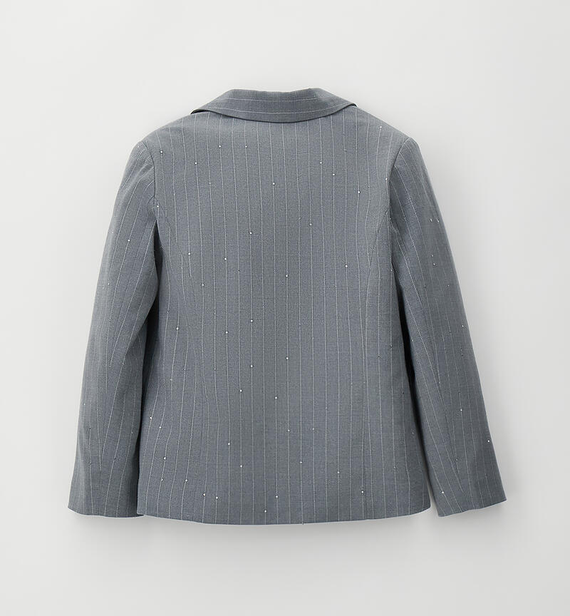 Giacca crop per ragazza GRIGIO MELANGE-8967