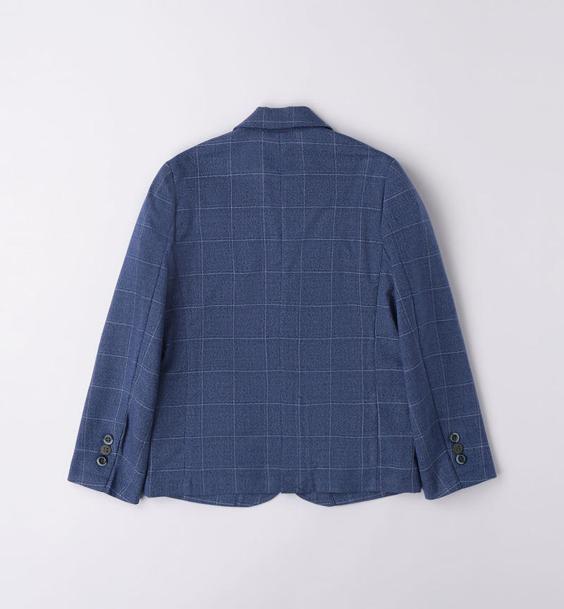 Sarabanda elegant checked jacket for boys from 8 to 16 years NAVY-3557