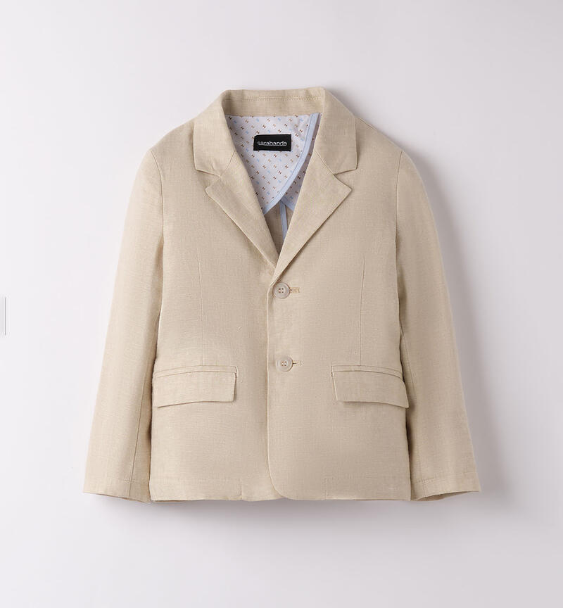 Boys' elegant jacket BEIGE-0435